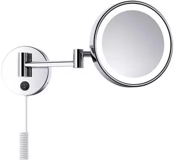 DEUSENFELD WLED700 Wand-Kosmetikspiegel LED, 7-fach Vergrößerung, Ø20cm, chrom (WLED700)