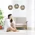 Relaxdays Wandspiegel Blume 25cm, 3er Set
