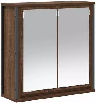 vidaXL Badezimmerspiegelschrank Braun Eichen-Optik 60x21x60cm (861901)