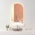 HOKO San Diego Bogen LED Badspiegel Beschlagfrei 50x90cm Goldrahmen 2700-6500K (San Diego)