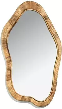 kobolo Wandspiegel LENI mit Rahmen aus geflochtenem Rattan (14051-04)