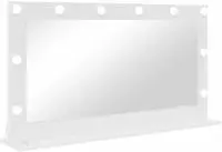 vidaXL Waschtischspiegel Rechtwinklig Wei&szlig; 100 x 55 x 18 cm