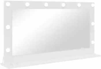 vidaXL Waschtischspiegel Rechteckig Wei&szlig; 100x55x18cm (868301)