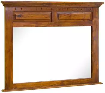 Massivmoebel24 Oxford Wandspiegel Akazie honig lackiert 110x87cm (09-390-610-0128)