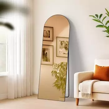 CLP Moline Ganzkörperspiegel, Stand- und Wandspiegel, schwarz-matt, 150x50cm (326009)