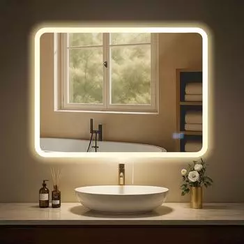 CLP Jericho Badspiegel LED-Beleuchtung dimmbar 60x80cm (326266)