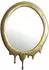 Wohnling Wandspiegel oval, Aluminiumrahmen gold, 50x71cm (WL7.106)