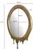 Wohnling Wandspiegel oval, Aluminiumrahmen gold, 50x71cm (WL7.106)