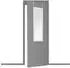 Atmosphera Türspiegel Aluminium schwarz 36x110cm