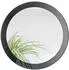 Vladon Globe Wandspiegel rund, MDF-Rahmen, schwarz hochglanz, 50cm (Globe 50)