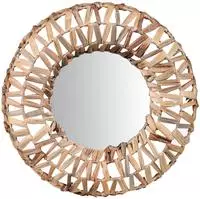 Spetebo - Wasserhyazinthe Wandspiegel - 46 Cm - Naturfaser Bast Spiegel Wand...
