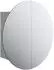 vidaXL Badezimmerschrank mit rundem Spiegel & LED, grau, 47x47x17,5cm