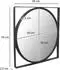 Finebuy Wandspiegel rund, schwarzer Metallrahmen, 54x54cm (FB102492)