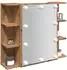 vidaXL Spiegelschrank mit LED, Artisan-Eiche, 70x16,5x60 cm (857004)