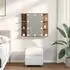 vidaXL Spiegelschrank mit LED, Artisan-Eiche, 70x16,5x60 cm (857004)