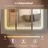 HOKO Arizona Badspiegel mit LED, Metallrahmen gold, 50x70cm, 2700-6500K (Arizona)
