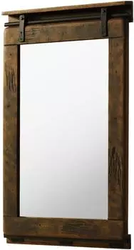 Massivmoebel24 Railway Spiegel Mangoholz 60x8x100cm braun lackiert (09-390-772-3063)