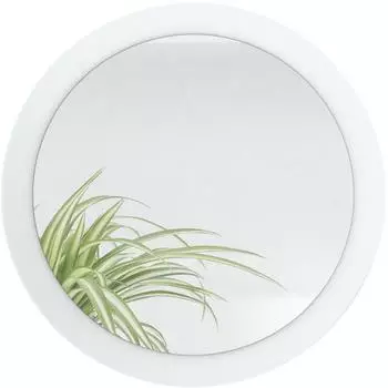 Vladon Globe Wandspiegel rund, MDF-Rahmen, wei&szlig; matt, 50cm (Globe 50)