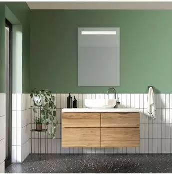 Mirrors and More Tabea LED-Spiegel IP44 Wandschalter (82470100)