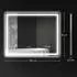 HomCom Badspiegel mit Beleuchtung 100x80 cm LED Silber