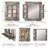 Mucola Wandspiegel mit Fensterläden Shabby Braun
