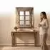 Mucola Wandspiegel mit Fensterläden Shabby Braun