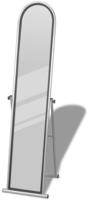 vidaXL Standspiegel Ankleidespiegel Ganzk&ouml;rperspiegel grau