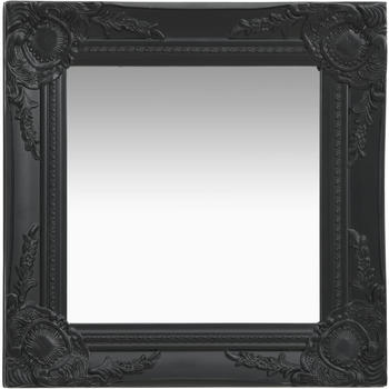 vidaXL Wall Mirror Baroque 40 x 40 cm Black