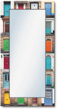 Art-Land Fotocollage von 32 bunten Haustüren 60,4x120,4x1,6cm
