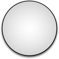 Talos LED-Lichtspiegel rund, mit indirekter LED Beleuchtung in schwarz matt &Oslash; 100 cm