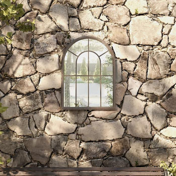 vidaXL Gartenspiegel sand 60x45cm Eisen (318345)