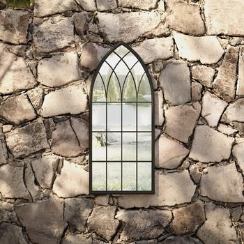 vidaXL Gartenspiegel schwarz 70x30cm Eisen (318344)
