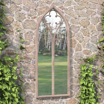 vidaXL Gartenspiegel sand 70x30cm Eisen (318351)