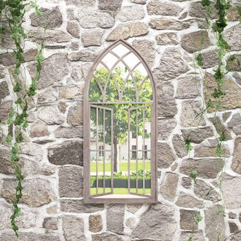 vidaXL Gartenspiegel sand 100x45cm Eisen (318361)