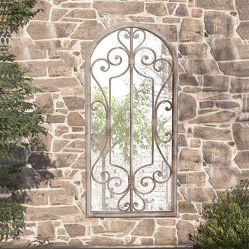 vidaXL Gartenspiegel sand 100x45cm Eisen (318373)