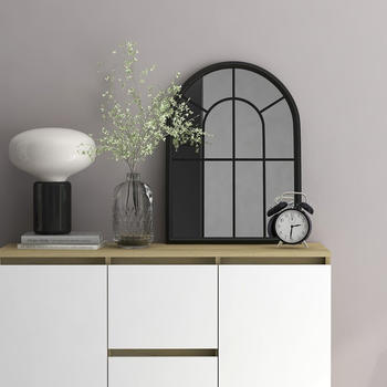 vidaXL Spiegel schwarz 60x45cm Eisen Innenbereich (3093516)