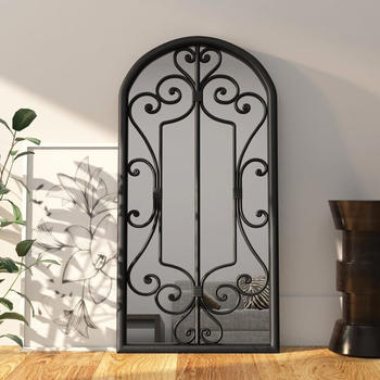 vidaXL Spiegel schwarz 70x30cm Eisen Innenbereich (3093546)