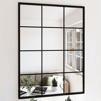 vidaXL Wandspiegel schwarz 80x60cm Metall (342207)