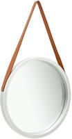 vidaXL Wandspiegel mit G&uuml;rtel 50 cm Silbern
