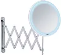 WENKO LED Teleskop-Wandspiegel Barona Kosmetikspiegel, Leuchtspiegel 24102100