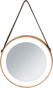 Wenko LED Wandspiegel Usini beleuchteter Spiegel Bambus (24976800)