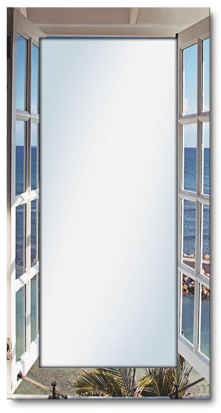 Art-Land Ganzkörperspiegel 60x120 cm Fensterblick Strand (6245SE-161)