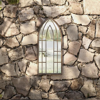vidaXL Gartenspiegel sand 70x30cm Eisen (318355)