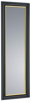 Mirrors and More Ganzkörper Wandspiegel WANDA mit Rahmen Schwarz Gold 50x150cm