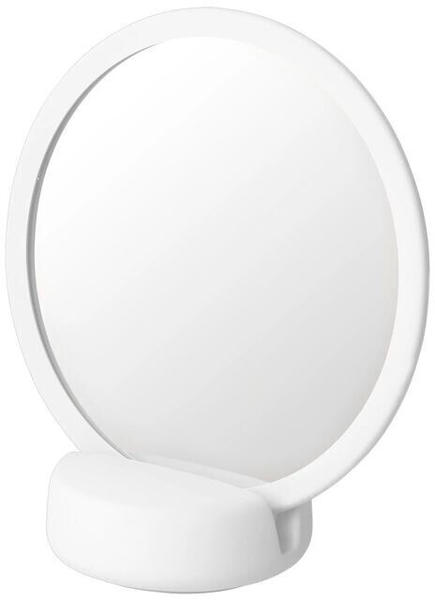 Blomus Kosmetikspiegel Sono White, Ø 17cm, mit Standfuß, 5-fach Vergrößerung