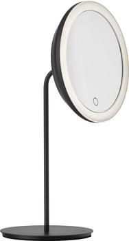 Zone Denmark Kosmetikspiegel mit 5-fach Vergrößerung und LED-Beleuchtung Ø 18 cm schwarz