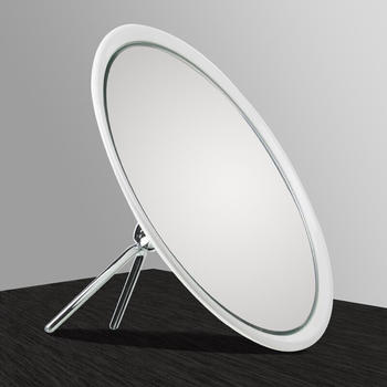 Koh-I-Noor TOELETTA einseitiger Stand-Kosmetikspiegel mit Klappständer 230 mm Vergrößerung 6-fach weiß (386V-6)