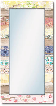Art-Land Ganzkörperspiegel mit Rahmen 60,4x120,4 cm - T9OQ Landhausstil Abstrakt Blumen