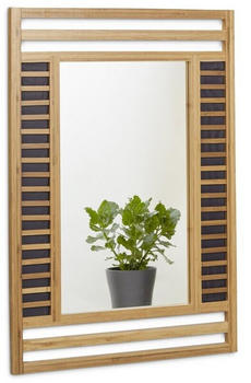 Relaxdays Wandspiegel 10020307 modern rechteckig natur Rahmen Bambus 70x50cm