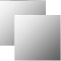 vidaXL Wandspiegel 2 Stk. 60x60 cm Quadratisch Glas